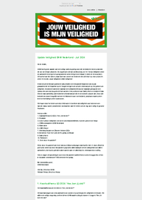 Update Veiligheid BAM Nederland - Juli 2024
